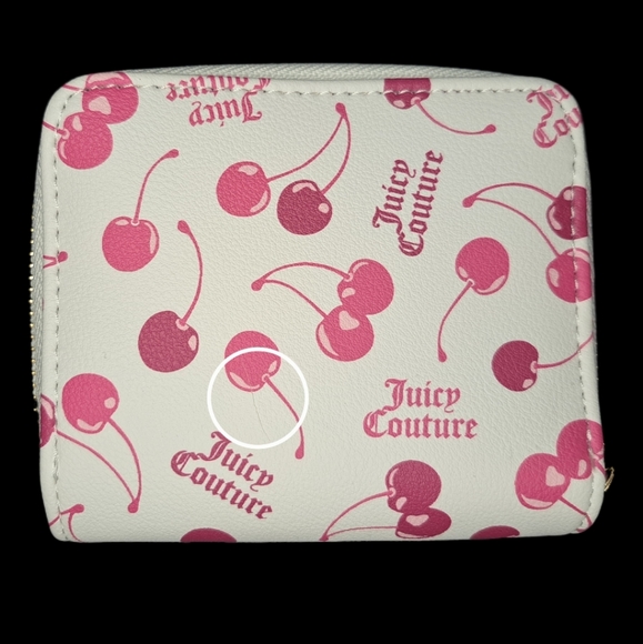 SOLD- Juicy Couture White Cherries Zip Around Wallet NWT - Picture 6 of 7
